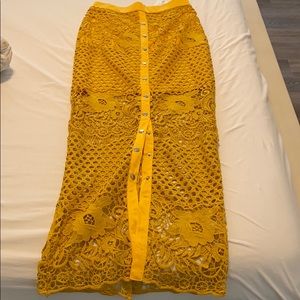 Yellow maxi skirt